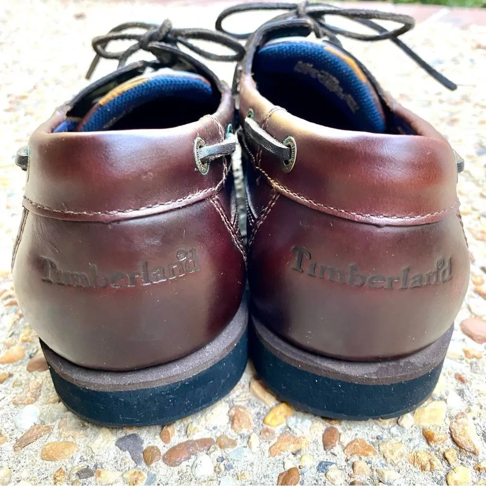 Timberland Men's Leather Deck Boat Classic Shoes Size 9.5